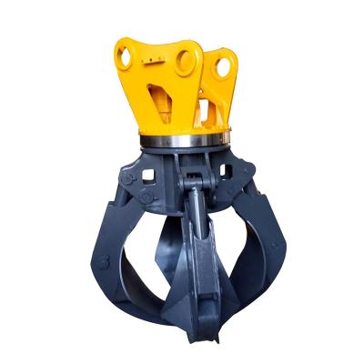 China Machinery Repair Shops 15tons Excavator Mounted Claw Grabber Hydraulic Flexible Fall Grab for sale