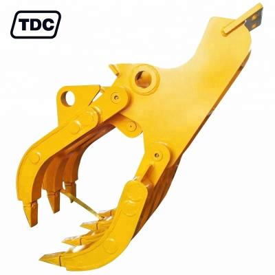 China Mechanical Building Material Stores Excavator Stone Manual Stone Grabs Grapple For Sale for sale