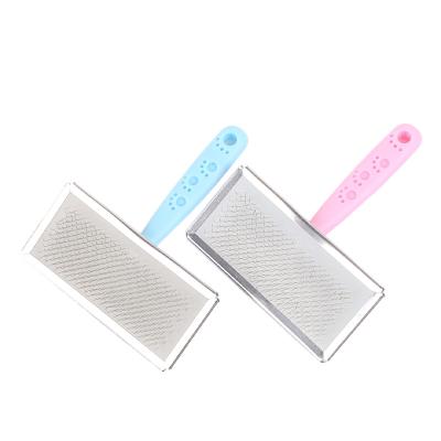 China Sustainable Cat Pet Hair Fur Pet Grooming Brush Comb Dog Deshedding Brush for sale