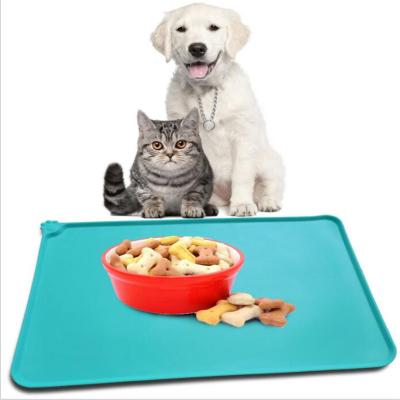 China Viable Dog Bowl Trays Set Waterproof Training Food Mat Pet Feeding Mat NEW Non Slip Large Silicone Other Pet Products All-Season for sale