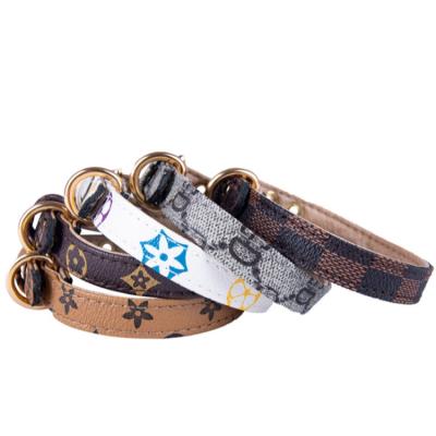 China Fashion Padded Leather Dog Collar Pet Leash And Collar Set for sale