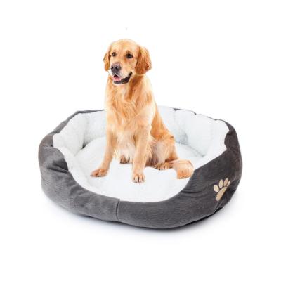 China Warm Dog Pet Nest Cat Sleeping Pet House Faux Fur Plush Pet Winter Washable Cozy Viable Bed for sale