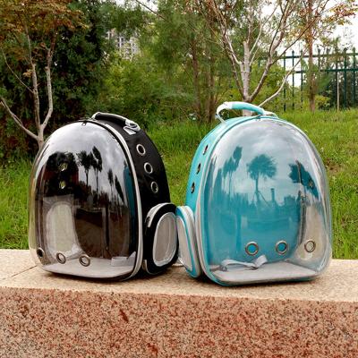 China Transparent Breathable Capsule Pet Backpack Bubble Backpack For Puppies Dogs Cat Pet Carrier Backpack for sale