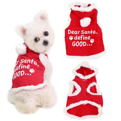 China Stocked Clothes For Dog Costume Christmas Dog Clothes Winter Pet Hoodie Coat Clothing for sale