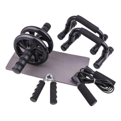 China Hot Selling Tool Case Easy ABS Wheels Us ABS Roller Wheel Workout Fitness Equipment Set 5 in 1 Wheel Abdominal Roller for sale