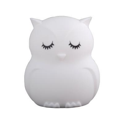 Cina Touch Control & Owl Baby Night Light Kids Remote Control Baby Nursery Silicone Baby Lamp Rechargeable Night Light with Remote Control in vendita