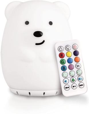 China Touch Control & Night Light Remote Control Kids Bear Chewable Nursery Light for Baby and Toddler Silicone LED Lamp for sale