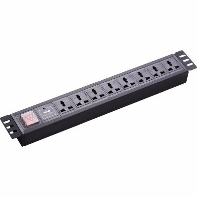 중국 Reliable 1.5U 8 Way Multiple Universal Type With Steel Panel Overload Switch Rack PDU 판매용