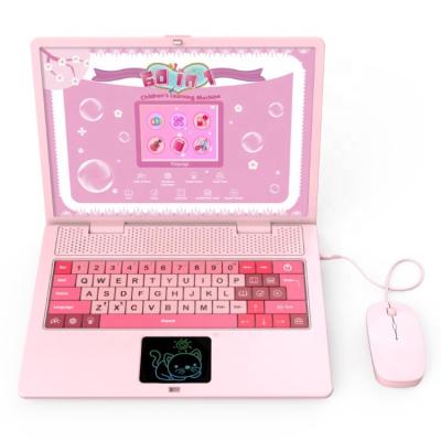 China Hot Product OEM ODM Educational Kids Learning Laptop ABC Teaching Machine Toys With Pen Music Laptop French Kids Girls For Enlglish for sale