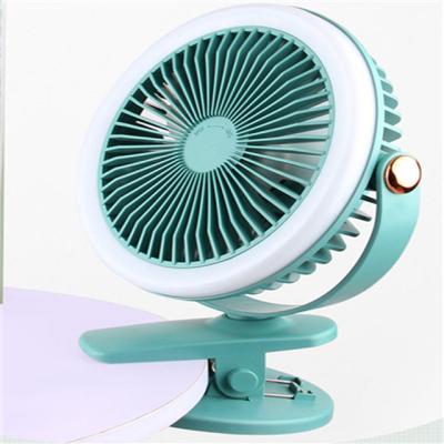 China New Design Rechargeable Wholesale Cute Light Desk Mini Light Table Fan With Electric Portable Clamp for sale