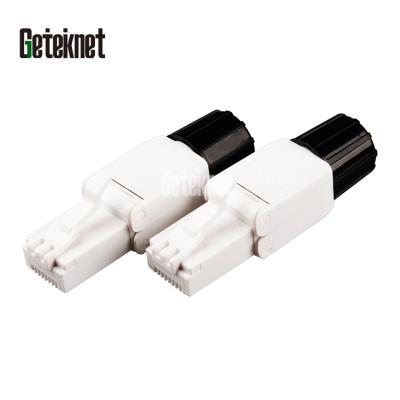 China Nickel Plated Unshielded UTP Ethernet RJ45 Connector Cat6 Cat6a Toolless RJ45 Connector Phosphor Bronze 8P8C RJ45 Plug for sale