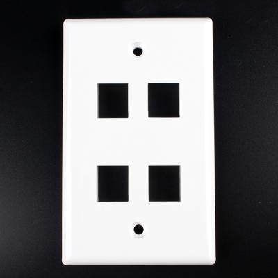 China Keystone Type 4port RJ45 Wall Plate Keystone Wall Plate Keystone Wall Plate USA Universal Keystone Jack Face Plate USA for sale