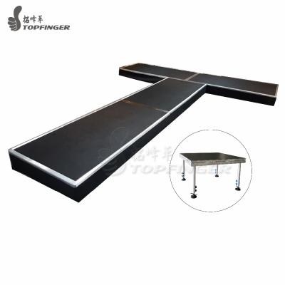 China Aluminum Alloy Mini Portable Festival Music Moving Catwalk Indoor Track Stage Platform Modular Movable System for sale