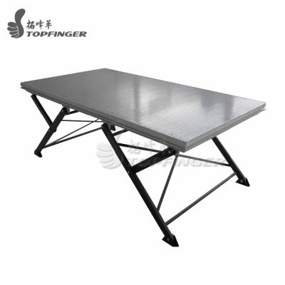 China Aluminum Top Frame + Folding Platform Steel Brace Mini Lighted Adjustable 4x8 Aluminum Cheap Fit Retractable Step for sale