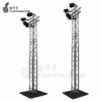 China Aluninum 6082-T6 Exhibition Mini Spigot Fair Aluminum Lighting Line Row Elevator Tower Flat Product Bottom Truss On Sale for sale