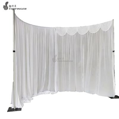 China Durable Chiffon Wedding Half Round Pipe And Drape System Pole Holder Curved Kits Pipe Whole Set for sale