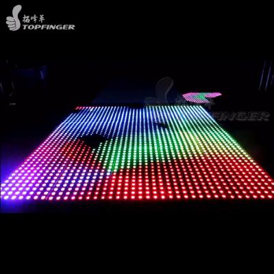 China Warehouse Digital Acrylic Glass 1000*1000*100mm Visual High Quality LED Dance Floor For Sale for sale