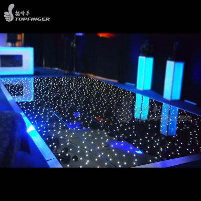 China Best Price Wedding RGB Illuminated White Starlit Portable Disco LED Dance Floor With Light 60x60cm for sale