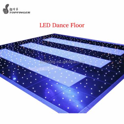 China New Stylish White Water Proof Twinkle Strobe Interactive Wedding Led Dance Floor For Sale for sale