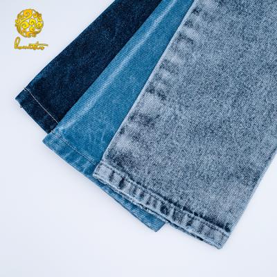 China Garment 100% Cotton Spandex Polyester Twill Ndigo Denim Fabric for sale