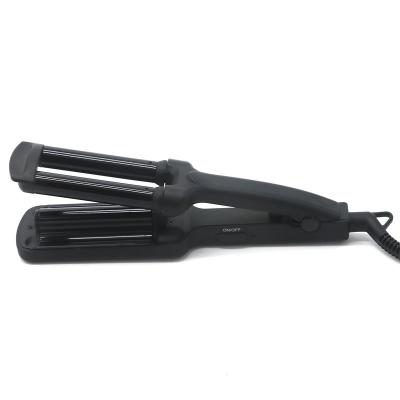 China Home Use 360 ​​Mini Ceramic Fast Heating Curling Iron 3 Barrel Rotating Electric Hair Curler for sale