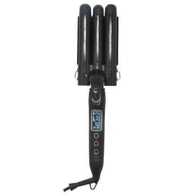 China 3 Barrel Hair Curler 8603A-3G Ceramic Curling 3 Barrel Electric Fast Heating Iron Hair Hesitate Curler Hair Curling Wand for sale