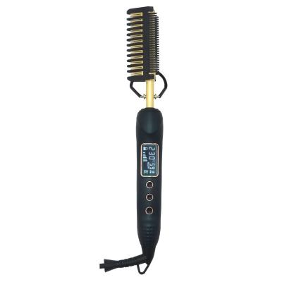 China Commercial 8603A-TS Hair Straightening Electric Hot Curling Comb For Straightener Wholesale Comb Brush Custom 2 in 1 Straight for sale