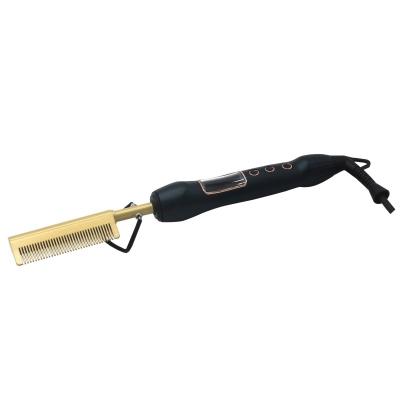 China Commercial Genuine Hot Iron Comb Straightener Hear Stretner Professional Hair Curler for sale