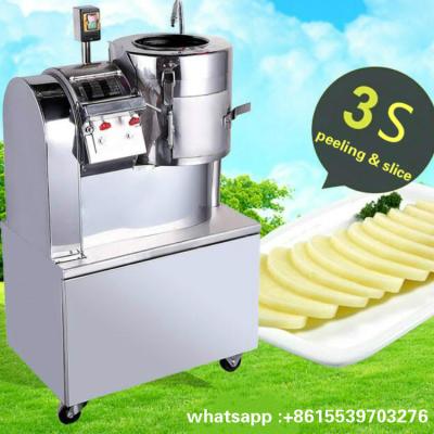 China Home Industrial Vegetables Potato Peeling And Cutting Machine Potato Chips Making Machine Price for sale