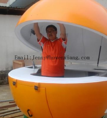 China ice cream fruit ball shape food trucks/mobile food trailer/mobile food cart with wheels for sale