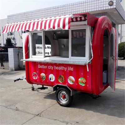 China Mini Food Truck Towable Popular Multifunctional Cart Trailer Food Hot Dog Selling Van for sale