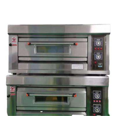 China Widely Used Hotel Vegetable Processing Plant Bakery Equipment Unique 2 Deck 4 Tray Bakery Pizza Oven For Bread for sale