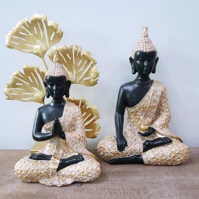 China India Redeco New Product Polyresin Statues Asian Decorative Resin Buddha Ornaments Indian Buddhism Sleeping Buddha Sitting for sale