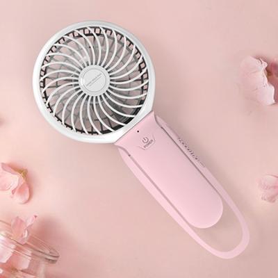 China USB Portable Handheld Mini LED Fan Light Power and LED Bank 3 in 1 Rechargeable Camping Fan with Power Bank for sale