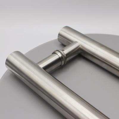 China 304# Modern Steel Door Handle Glass Door To Pull To Handle Single Side Pull Handle For Wood And Glass Sliding Door for sale