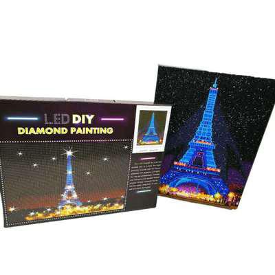 China Modern New Product Led Diamond Painting Resin Embroidery With Led String Light for sale