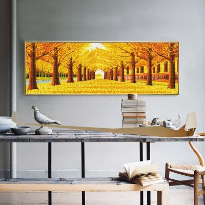 China High Quality Cross Stitch Modern Autumn Scenery Diamond Painting Gold Landscape Diamond Painting for sale