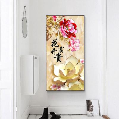 China Modern Chinese Style Flower Diamond Painting 5D Diamond Painting Exercises Full for sale