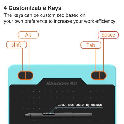 China 10moons t503 professional drawing board 6 inch 6 inch battery-free passive pen for sale