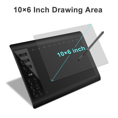 China Tenmin 10moons Drawing Board OEM 1060 Customized Graphics Pen 8192 Pen 10.1