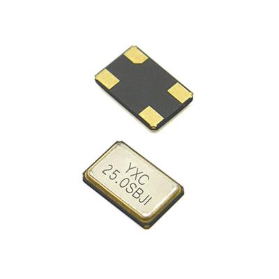 China 5.0x3.2mm SMD Xtal Industrial Quartz Crystal Oscillator 10PPM 20pF 25MHz 25,000 MHz for sale