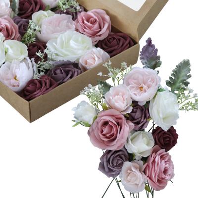 China Fashional Artificial Flowers Real Rose Flowers Silk Artificial Flowers Touch Artificial Ornaments Home Decoration for sale