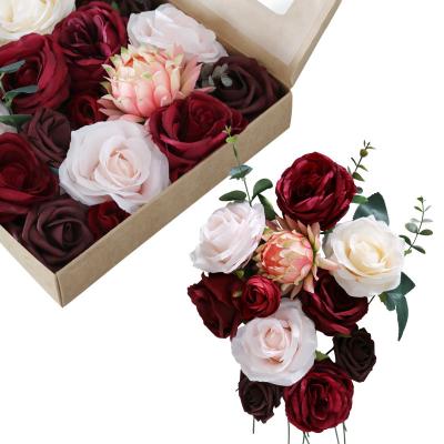 China Fashional artificial flower factory direct sale the simulation flower artificial flower group decoration wedding for sale