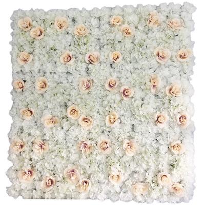 China Beautiful Customized Colorful Flower Wall Backdrop Flower Wall Panel Flower Wall For Wedding Decoration for sale