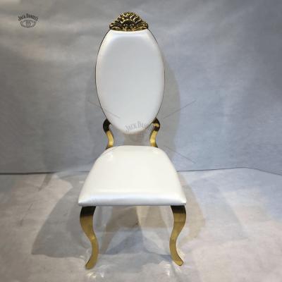 China Best Selling Modern Hotel Wedding Dining Chair For Banquet Lobby Metal Gold Dining Backrest Chair for sale