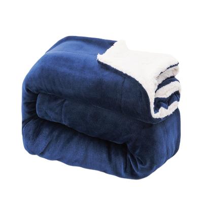 China Anti-pilling Velvet Super Soft Plush Thicken Fashion Couch Bed Sherpa Flannel Fleece Blankets Throw Warm for sale