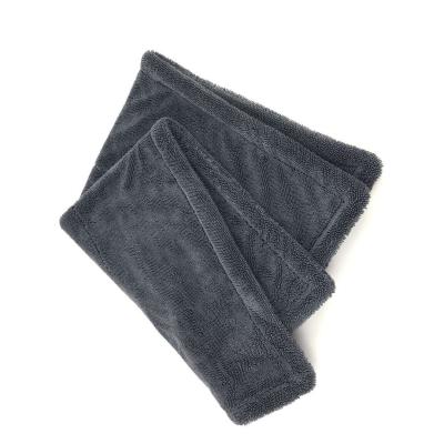 China Compressed Pile Loop Microfiber Car Drying Towel Popular Twisted Detailing Cloth for sale