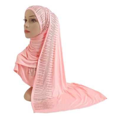 China Daily Life Muslim Soft Premium Rhinestone Scarf Modal Hijab Dubai Hijab Wholesale for sale