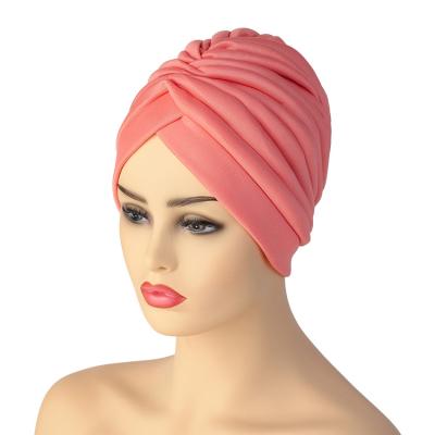 China New Daily Lifestyle African Wholesale Chiffon Women's Turban Head Hood for sale