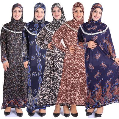 China Latest soft matched flowe designs dubai women gilrs abaya burqa in islam for sale